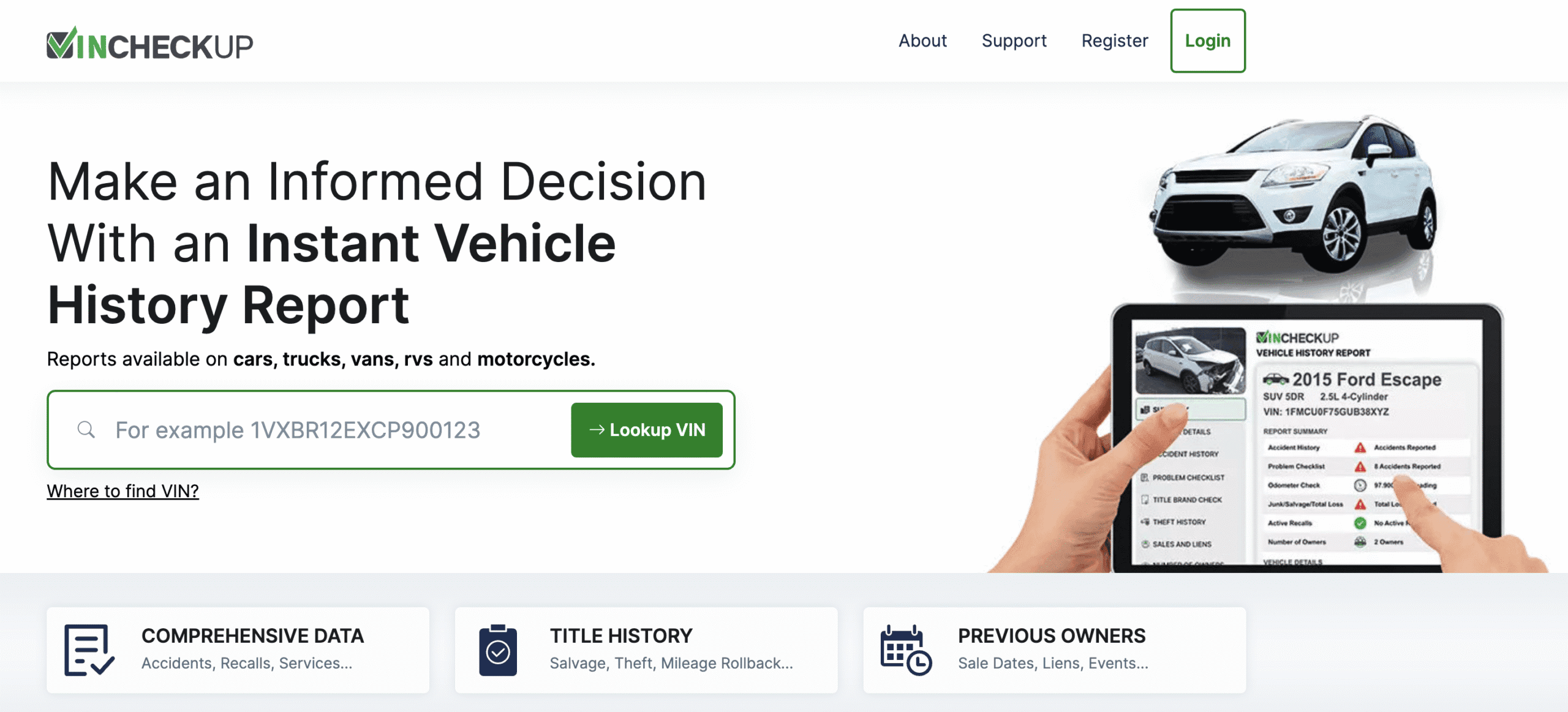 VINCheckUp Dashboard